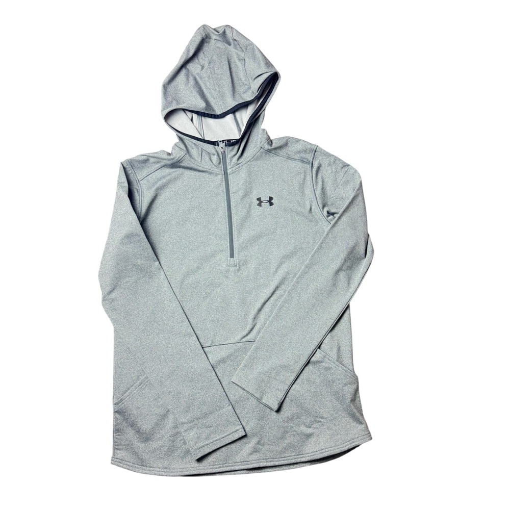Under‎ Armour Youth Boys Gray Quarter Zip Hoodie Sweatshirt YXL